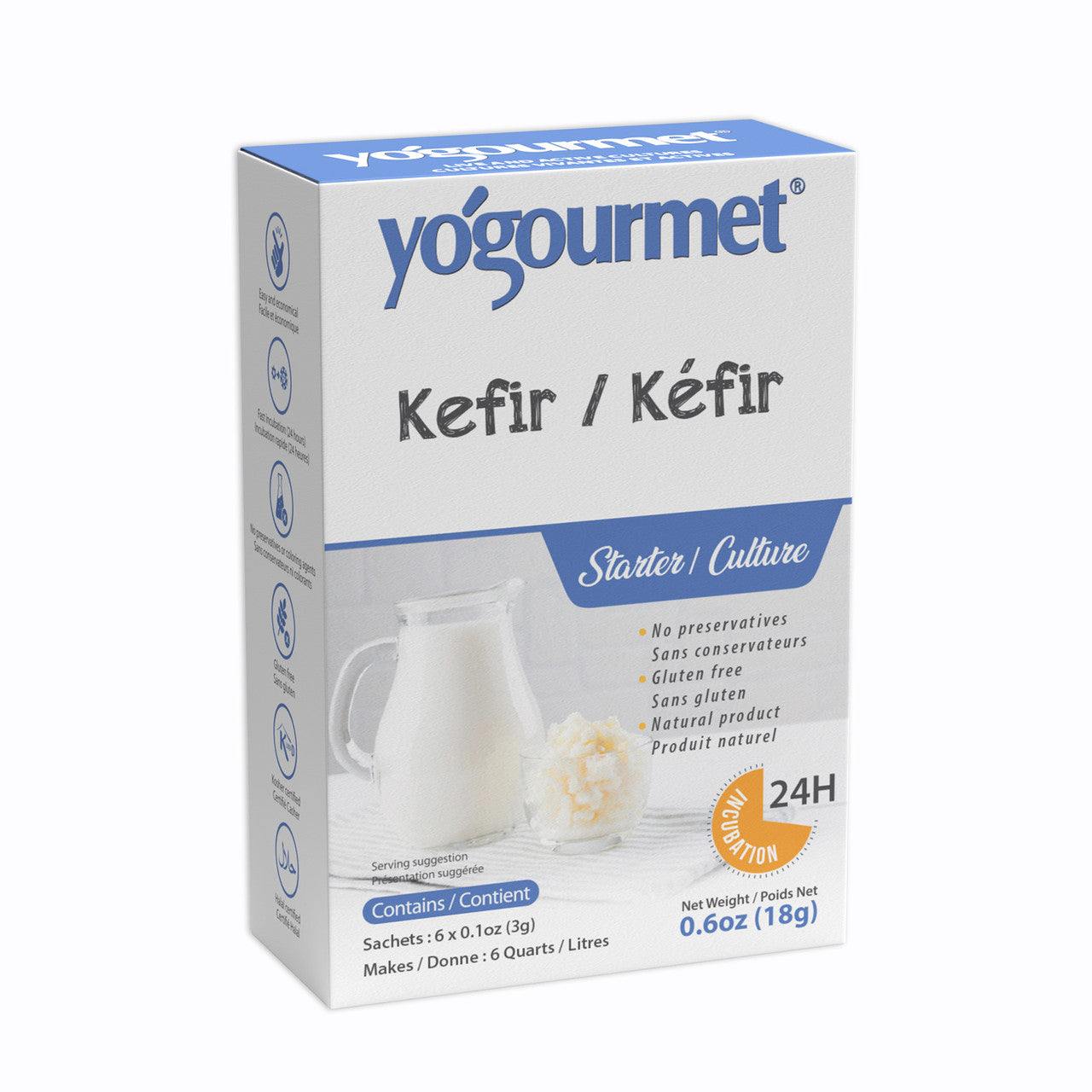 Yogourmet Kefir Starter Milk, O.6 Oz